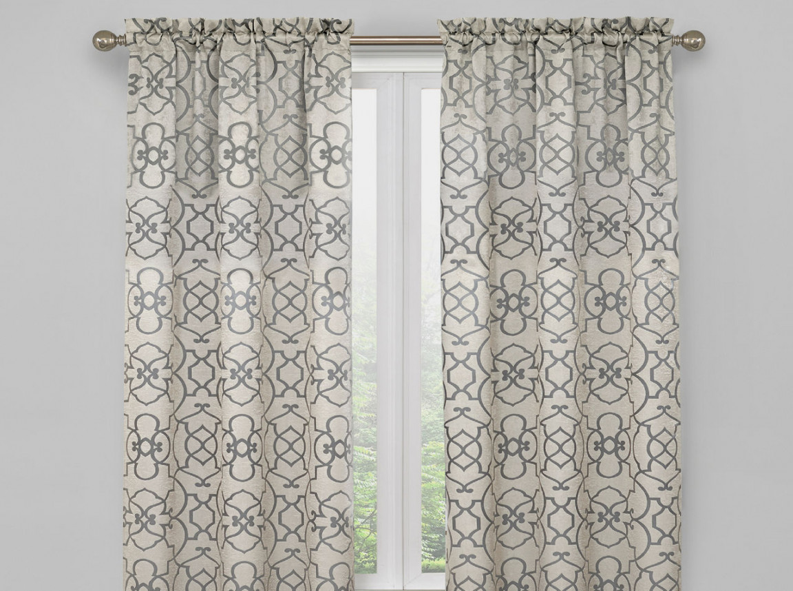 Living Colors Living Colors Ironwork Blackout Curtain Panel Pairs