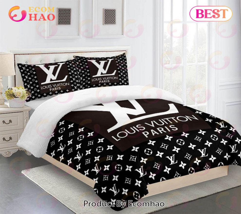 Louis Vuitton Comforter Set Black And White Duvet Cover Bedding