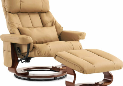 M MCombo Massage Chair with Stool, ° Rotating Relaxing Chair with  Reclining Function, Modern TV Chair, TV Chair with Side Pocket for Living  Room,