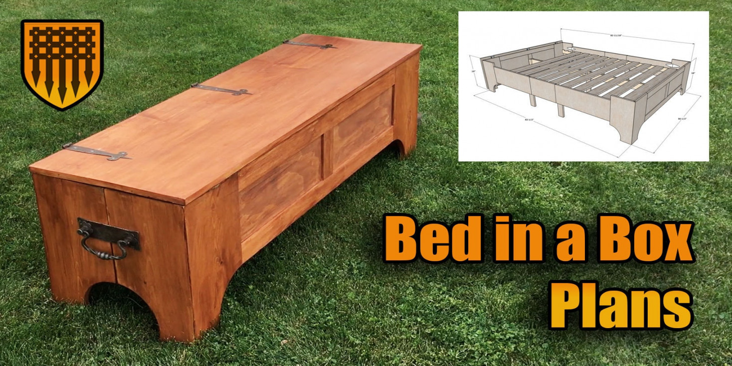 Medieval Bed in a Box Plans: Woodworking Blueprints DIY - Etsy