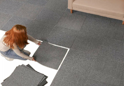 Nisorpa Heavy Duty Carpet Squares with Adhesive Tapes,  x  Inches,  Light Grey,  Pack, Commercial Rugs, Repeated Use, Floor Tiles, Washable  Mat,