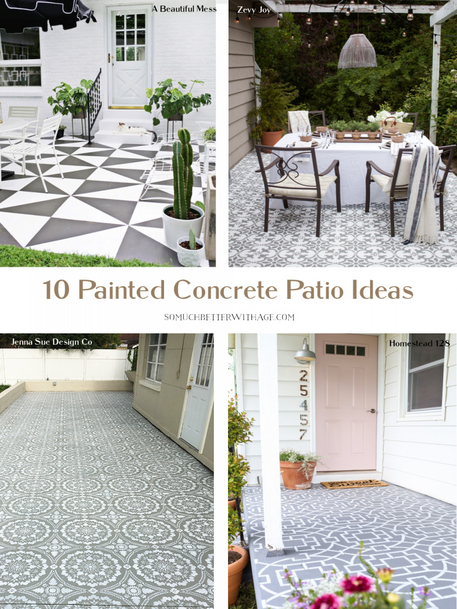 Painted Concrete Patio / Floor Ideas - So Much Better With Age