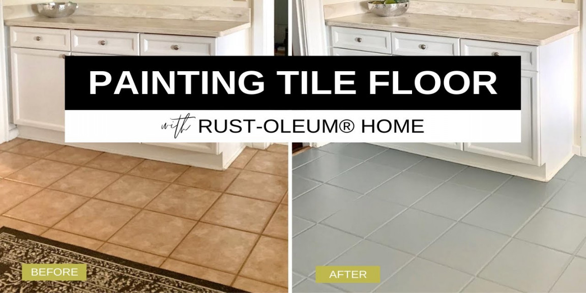 Painting my (ugly) kitchen tile floor with Rust-Oleum RockSolid Home   Floor paint tutorial