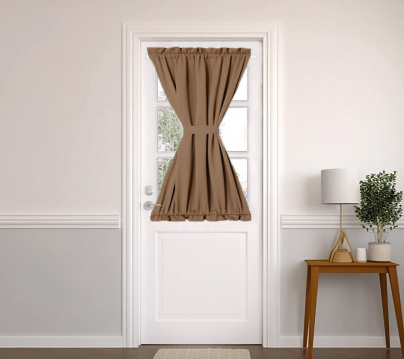 PANOVOUS Front Door Curtains, Small Window for Privacy Super Soft