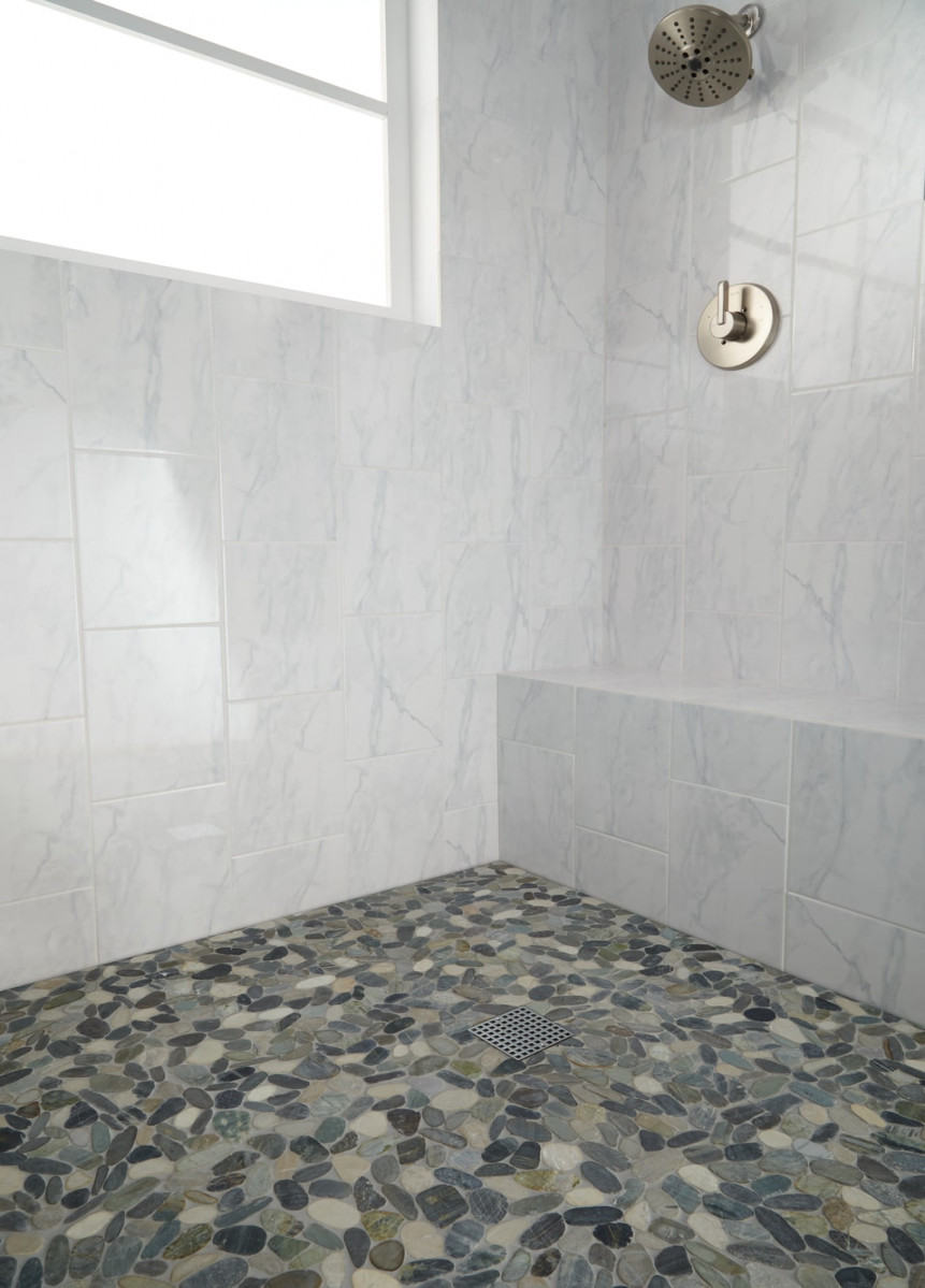 Pebble Tile Shower Floor