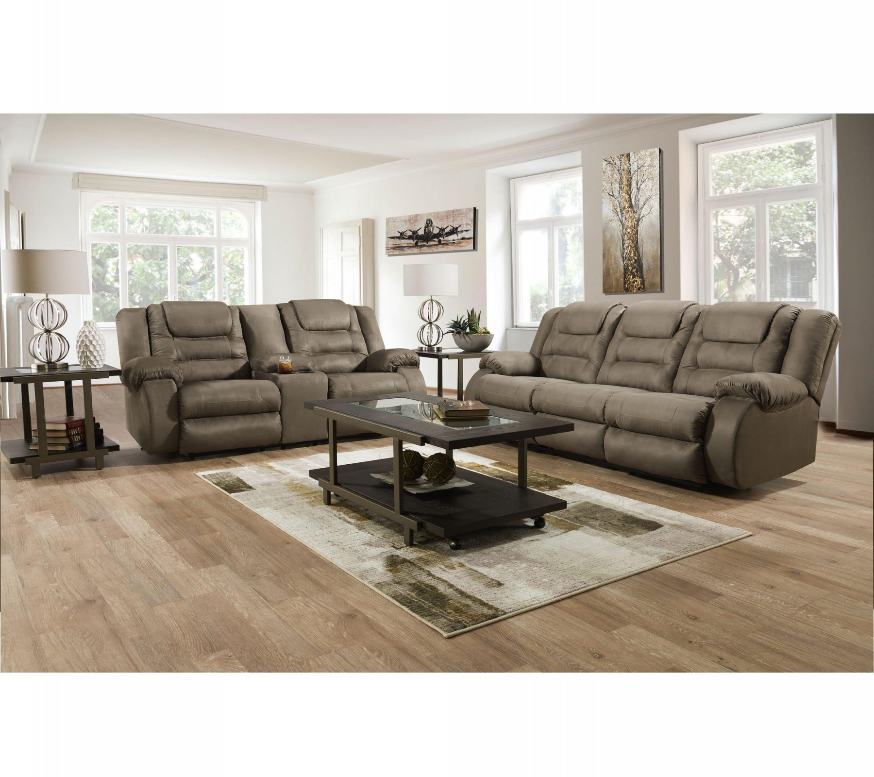 Rent to Own Ashley -Piece Sheridan Reclining Living Room