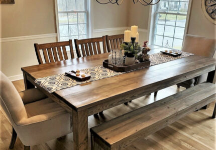 Rustic Farmhouse Dining Table Dining Room Set Dining room - Etsy