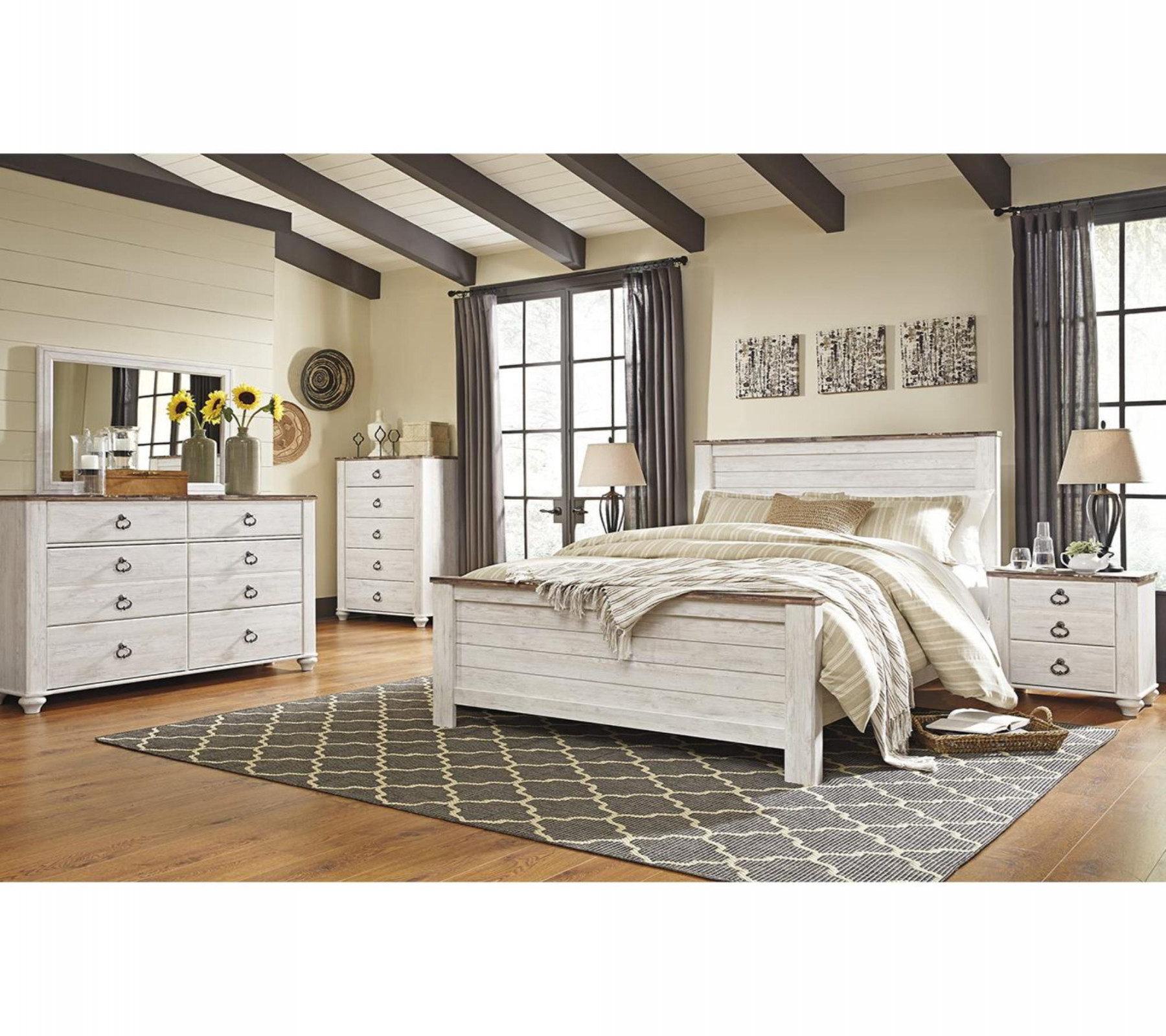 Signature Design by Ashley Willowton  Piece Queen Bedroom Set in