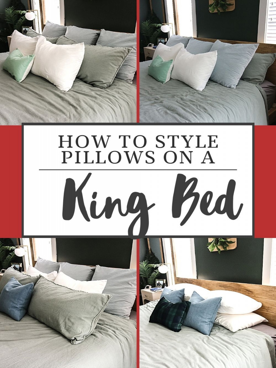 Simple king bed pillow arrangement ideas