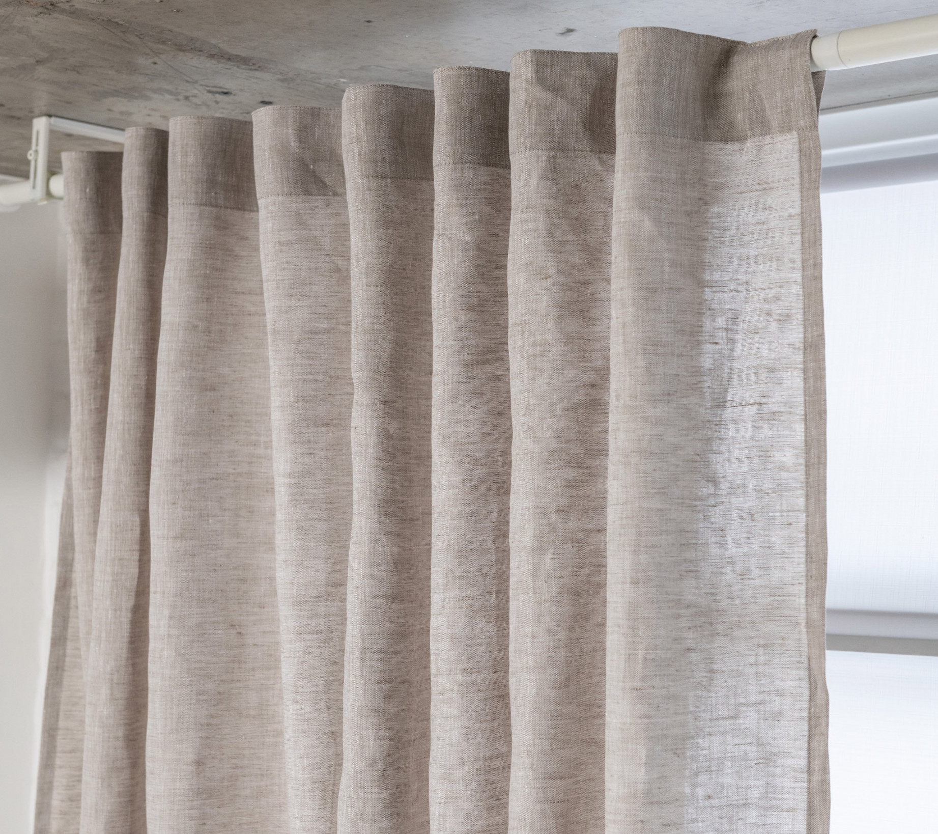 Single Back Tab Curtain Panel Unlined in Off-White Natural - Etsy