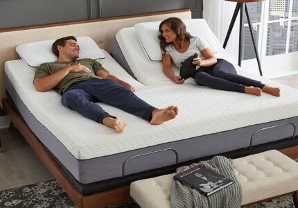 Split King All Other Sizes Adjustable Bed With Mattress, Massage