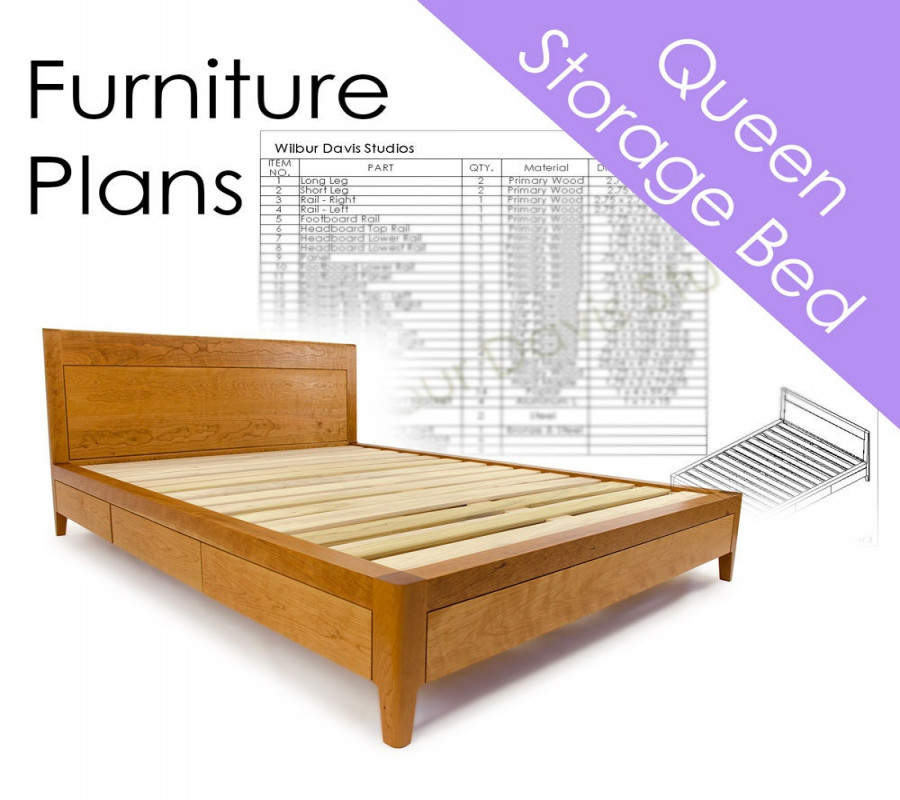 Queen Platform Bed Frame With Storage