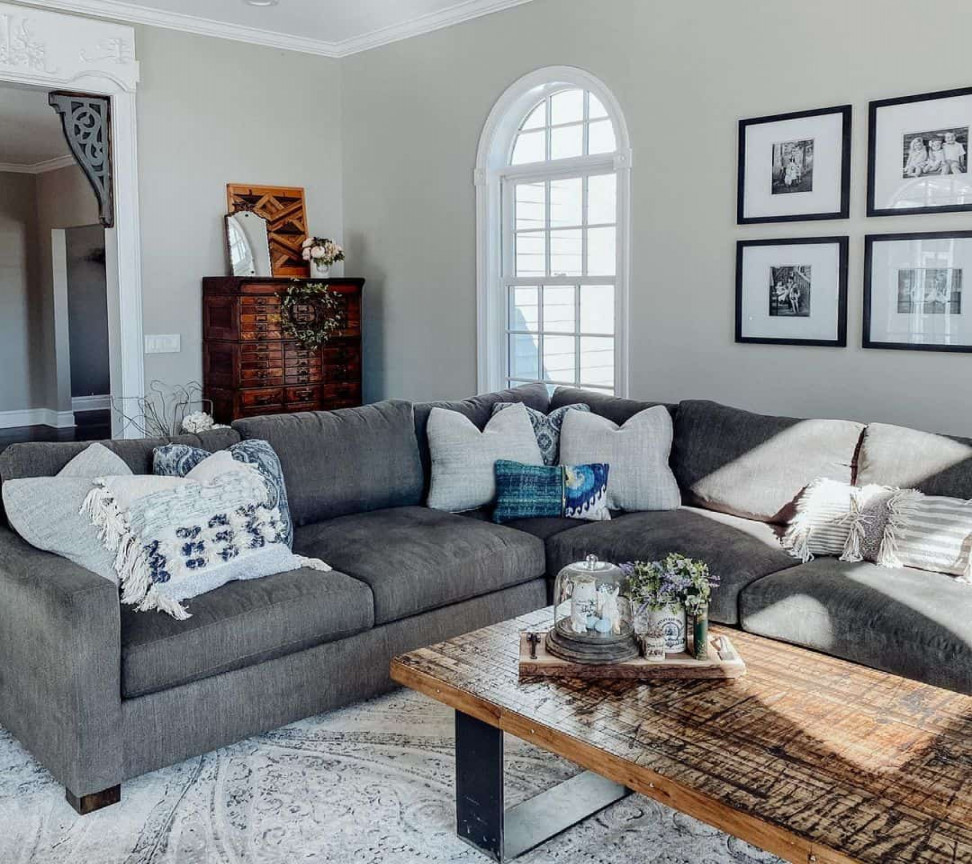 Stylish Dark Grey Couch Living Room Ideas