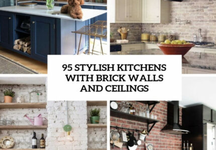 Stylish Kitchens With Brick Walls And Ceilings - DigsDigs
