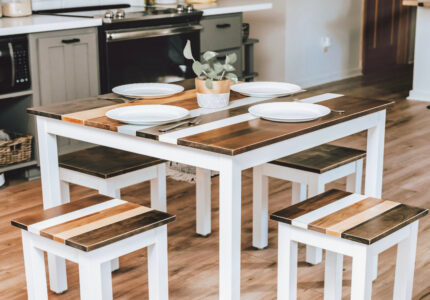 The Willow Kitchen Table Set Square Dining Table Set - Etsy
