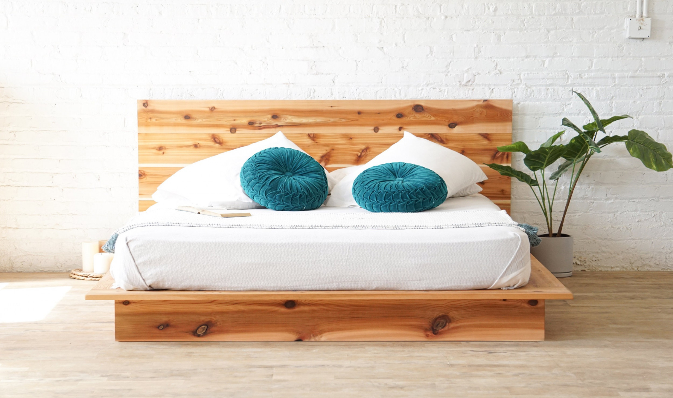 The Woodland Platform Bed Frame and Headboard Rustic - Etsy Österreich