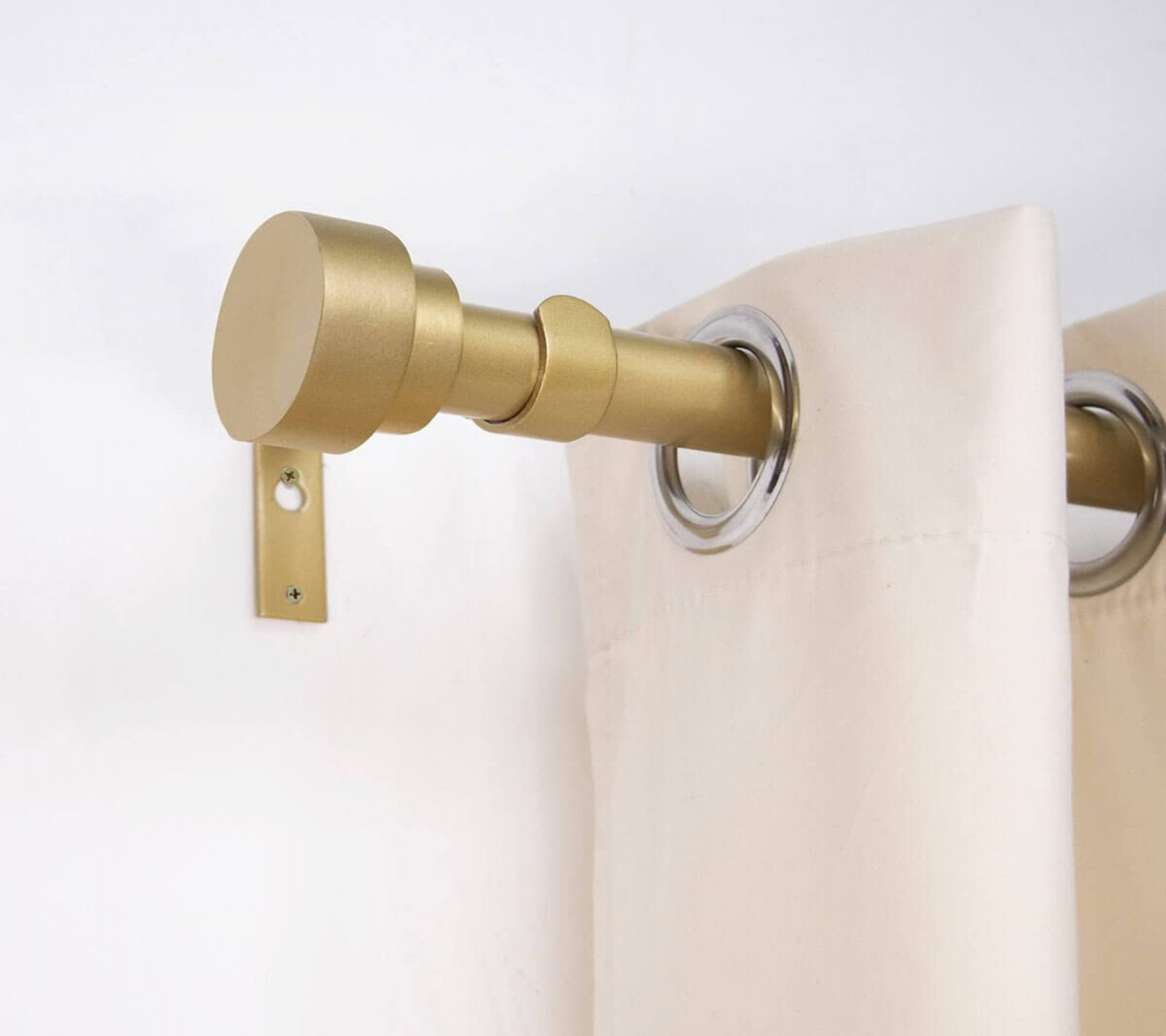 Time Forest Heavy Duty Curtain Rods for Windows  to  Inch, Modern  Design,Light Gold