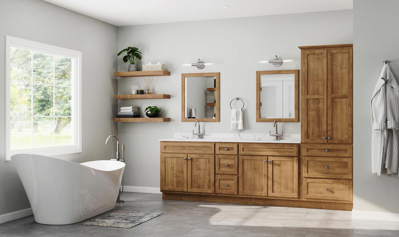 Trend Alert: Light Wood Bathroom Vanity