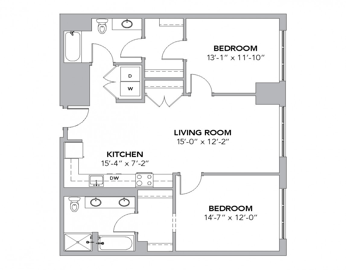 Two Bedroom Apartment Homes  Tamarisk Northshore