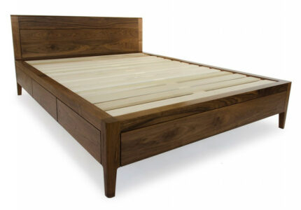 Walnut Storage Bed Frame Modern Platform Bed No.  Modern - Etsy