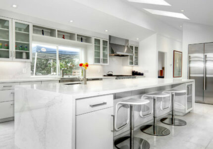White Floor Kitchen Ideas You'll Love - May,   Houzz