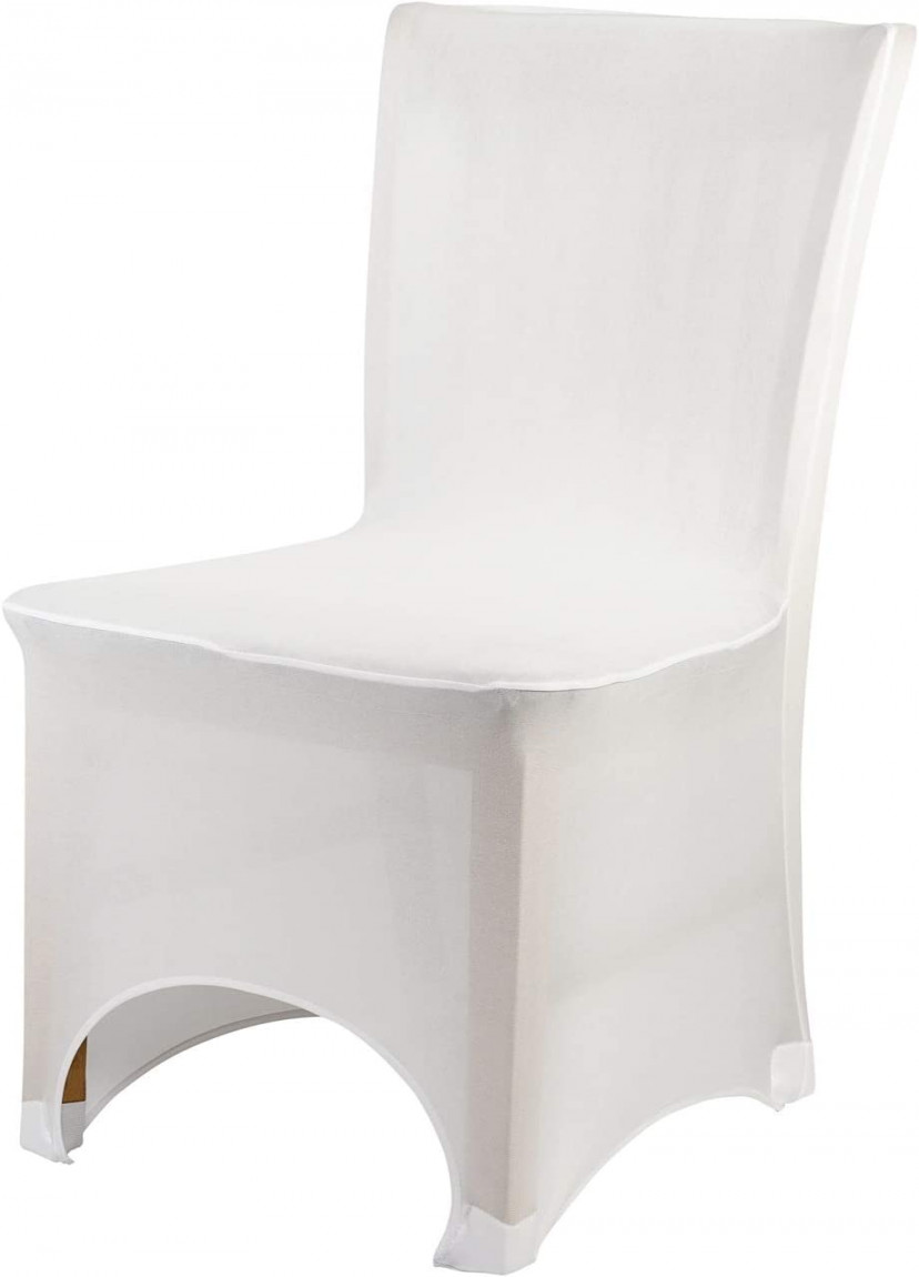 White Spandex Chair Covers Arched Wedding Chancery Chair Covers - LN