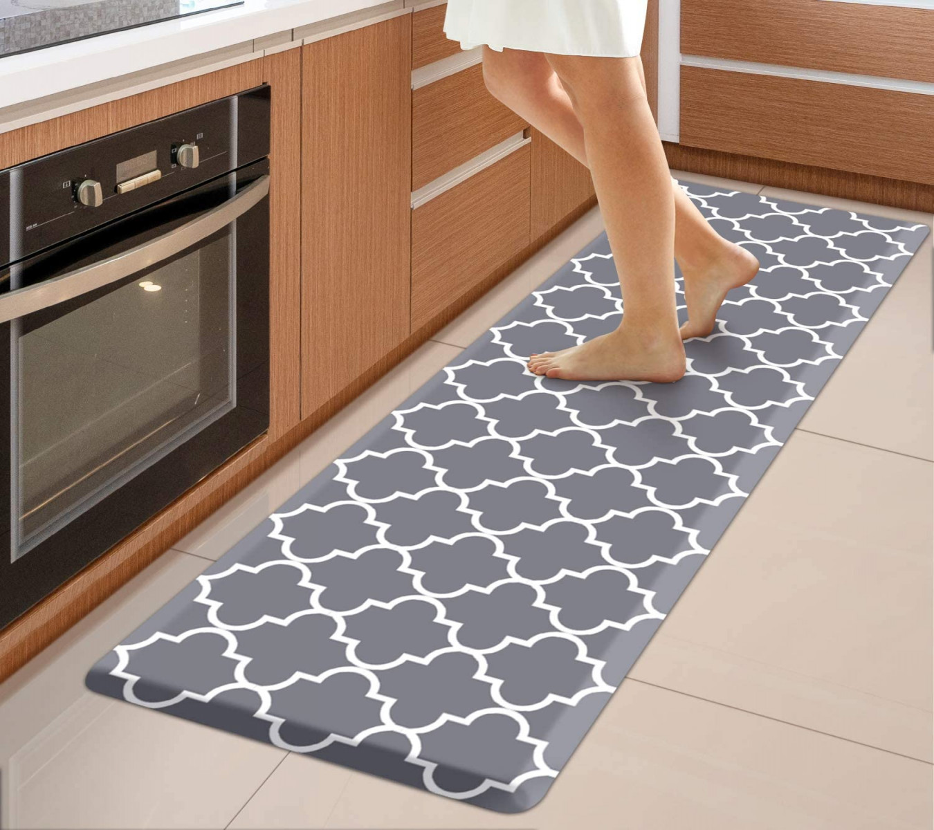 WiseLife Kitchen Mat Padded Anti Fatigue Kitchen Rug Waterproof Non-Slip  Kitchen Mats and Rugs, Heavy Duty PVC Ergonomic Comfortable for Kitchen  Floor