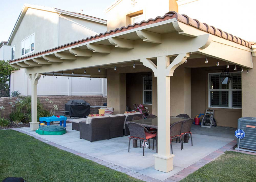 Wood solid roof Patio covers - Patio Covered