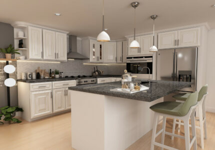 x Kitchen Layout Design - Charleston White Cabinets